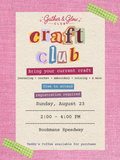 Craft Club at Bookmans Speedway event poster